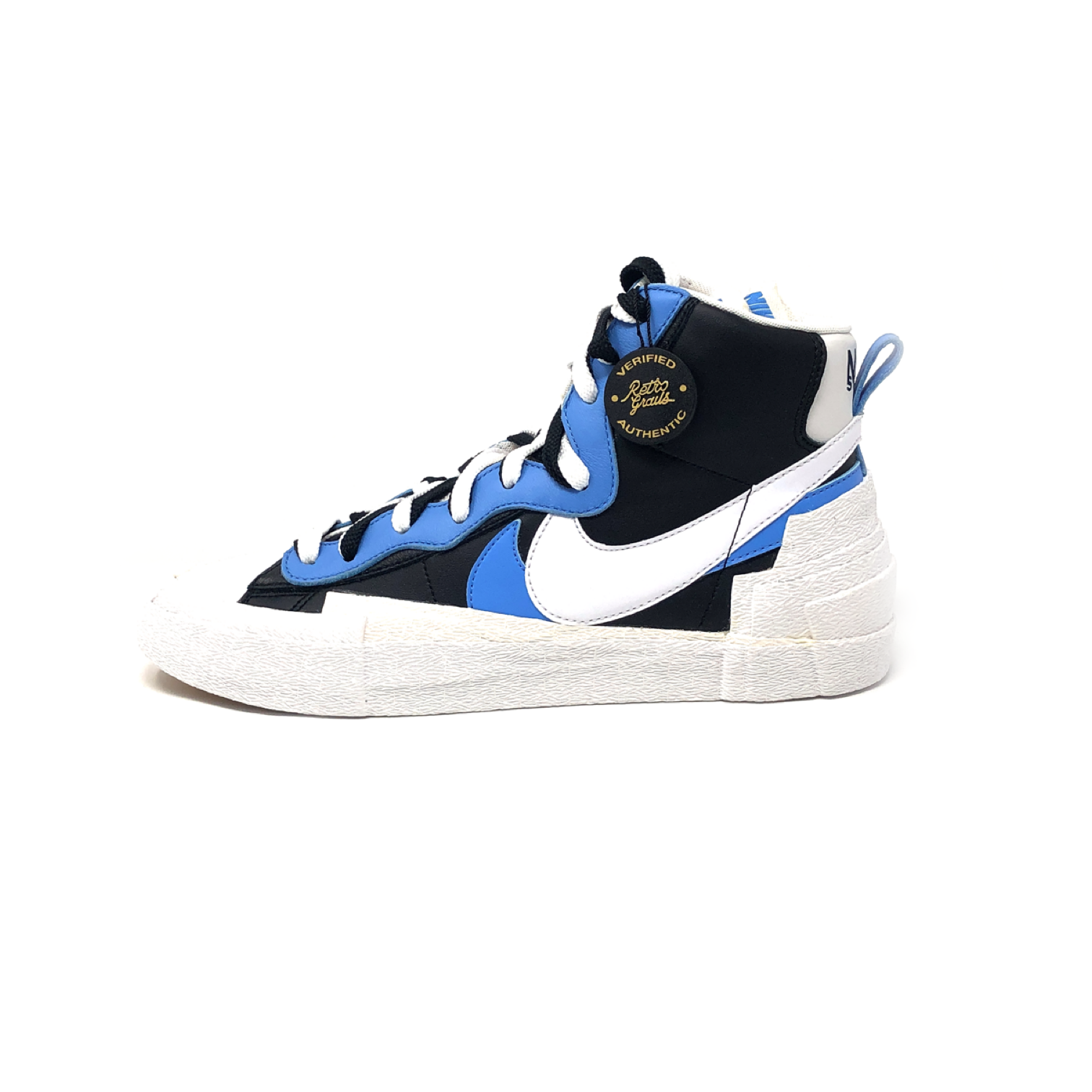 Blazer high sacai sales white black legend blue